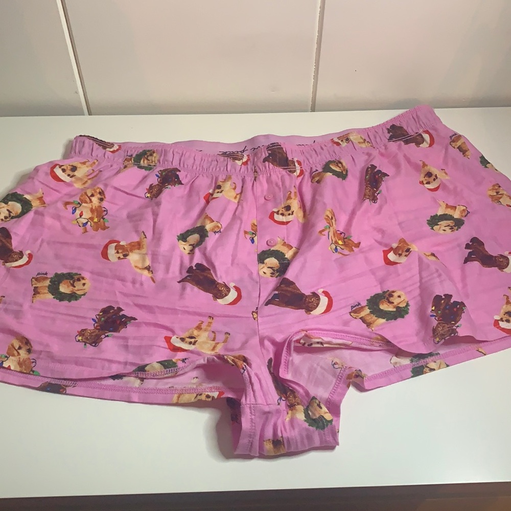Pink Victoria Secret Christmas Pajamas Shorts